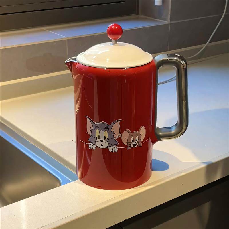 猫和老鼠热水壶家用卡通汤姆杰瑞恒温烧水壶全自动保温一体不锈钢