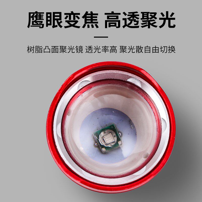 新款钓鱼灯超亮蓝光灯LED强光夜钓灯可变焦灯头台钓灯钓椅专用灯