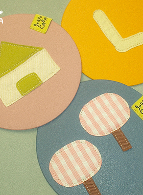 定制名字专属DIY送女友新人结婚礼物 浪漫家杯垫套组 grapeCASA