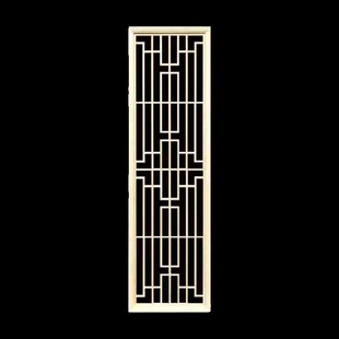 简约木雕屏风隔断玄关格栅实木背景墙实木门窗花格榆木 定制中式
