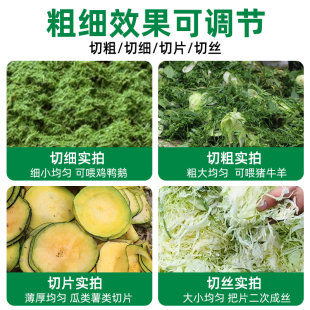 青饲料铡草机粉碎机猪草机220V家用小型电动碎草机鸡鸭养殖切草机