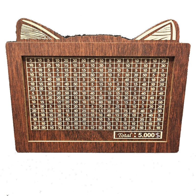 现货Money Box with Counter家居质柜台木质存钱罐木制工艺品摆件