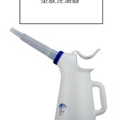 AZ塑胶注油器液体注入器PJ012加厚油壶加油壶带刻度有盖出口型2L