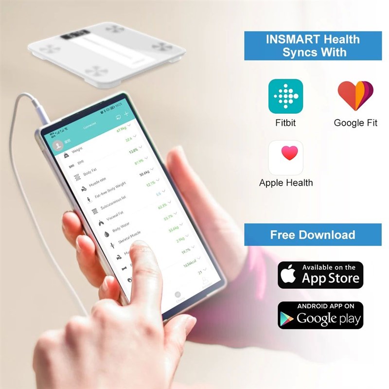 INSMART Bathroom Scale Body Weight Balance Scale DVigital BM