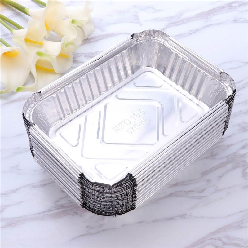 30pcs 570ml Dkisposable BBQ Drip Pan Tray Aluminum Foil Tin