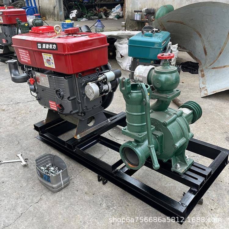 8寸10寸大流量抽水泵柴油款高压泵高扬程泵工程排水四缸水泵