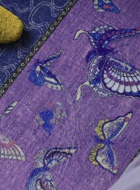 春旬/床边毯卧室2025新款易打理紫色中古风中式法式床尾床边毯