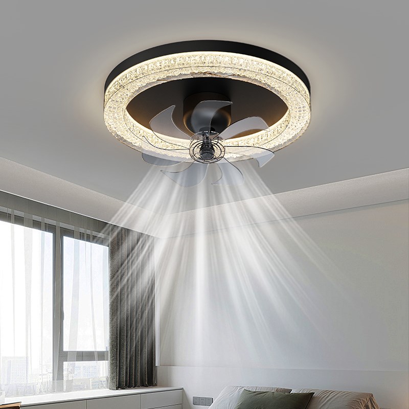 客厅主灯2025新款风扇灯吊扇灯意式轻奢大气餐厅卧室圆形吸顶灯具