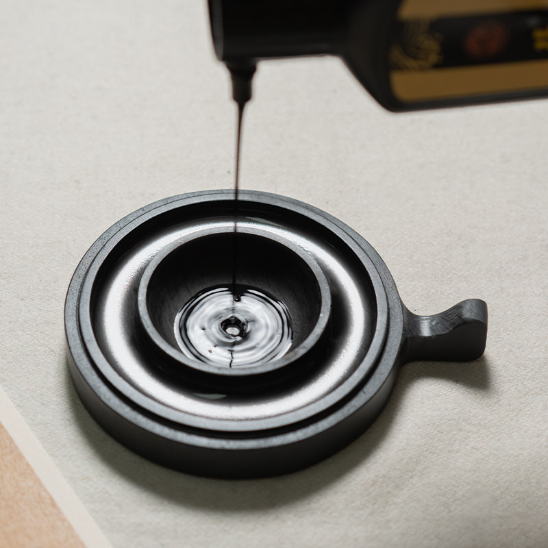 火锅砚台书法专用初学者多功能入门双圈可磨墨带盖墨汁歙砚儿童不