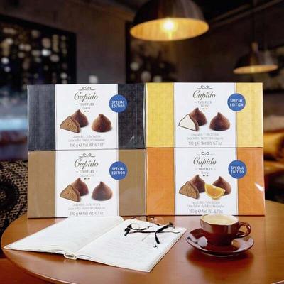 Cupido比利时松露巧克力黑可可脂夹心175g进口零食网红礼物盒糖果