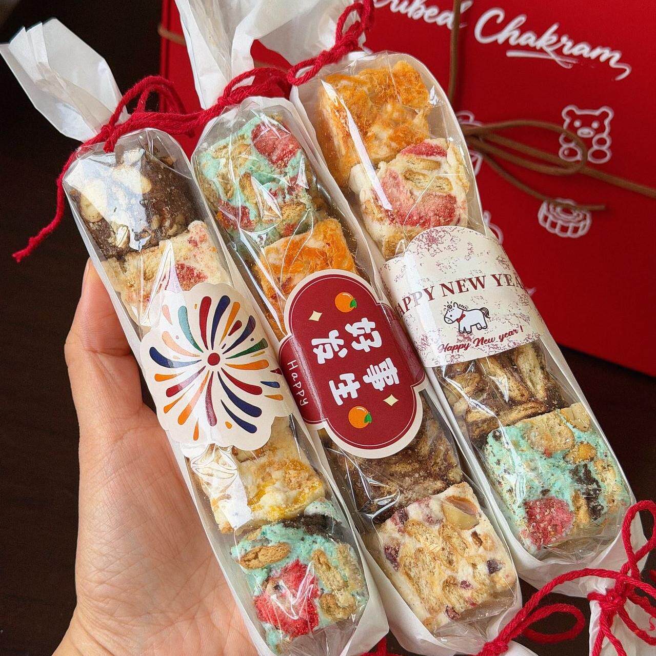 手工雪花酥新年款草莓奶糕巧克力燕麦奶糕五种口味混合新年礼物