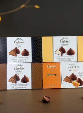 冷链冰袋Cupido比利时松露巧克力黑可可脂175g进口零（代可可脂）