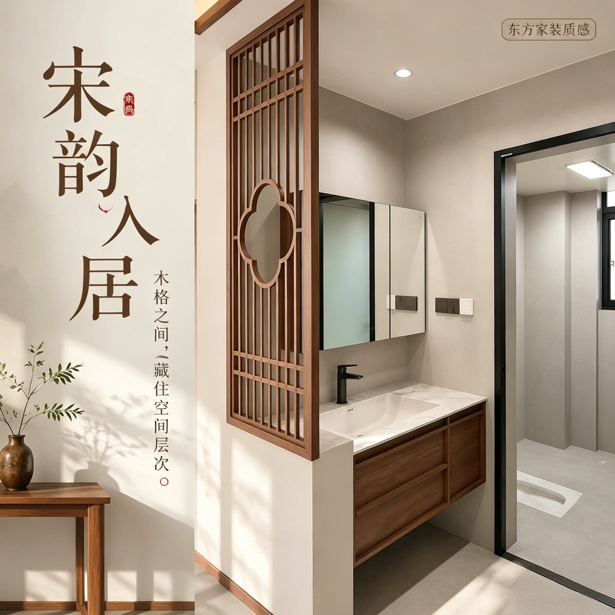 新中式实木镂空玄关屏风隔断可定