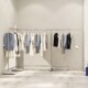 店中岛货架展示架陈列道具承重轻奢 挂衣架女装 服装 店不锈钢落地式