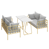 奶茶店桌椅组合网红简约咖啡厅甜品休息区西餐厅休闲清新沙发卡座