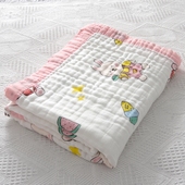 儿童盖毯被子加厚纱布浴巾洗澡包被夏季 婴幼儿宝宝毛巾被毯子