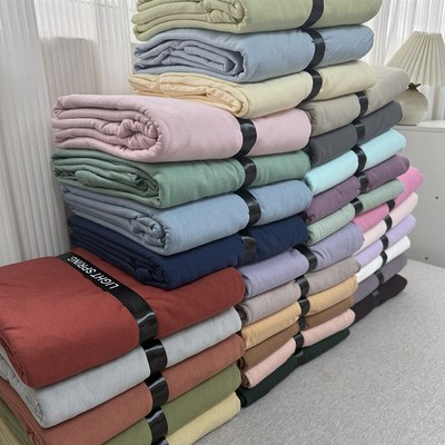 A类全棉裸睡双人200x230cm被套 单人1.5m纯棉天竺棉被罩150x200