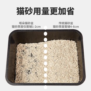 嗒朵铁柱猫砂盆 开放式防外溅 猫砂盆 可换壳科技涂层不粘底