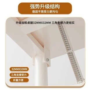 电脑桌家用桌子简约学生写字桌简易餐桌卧室长方形书桌 可折叠台式