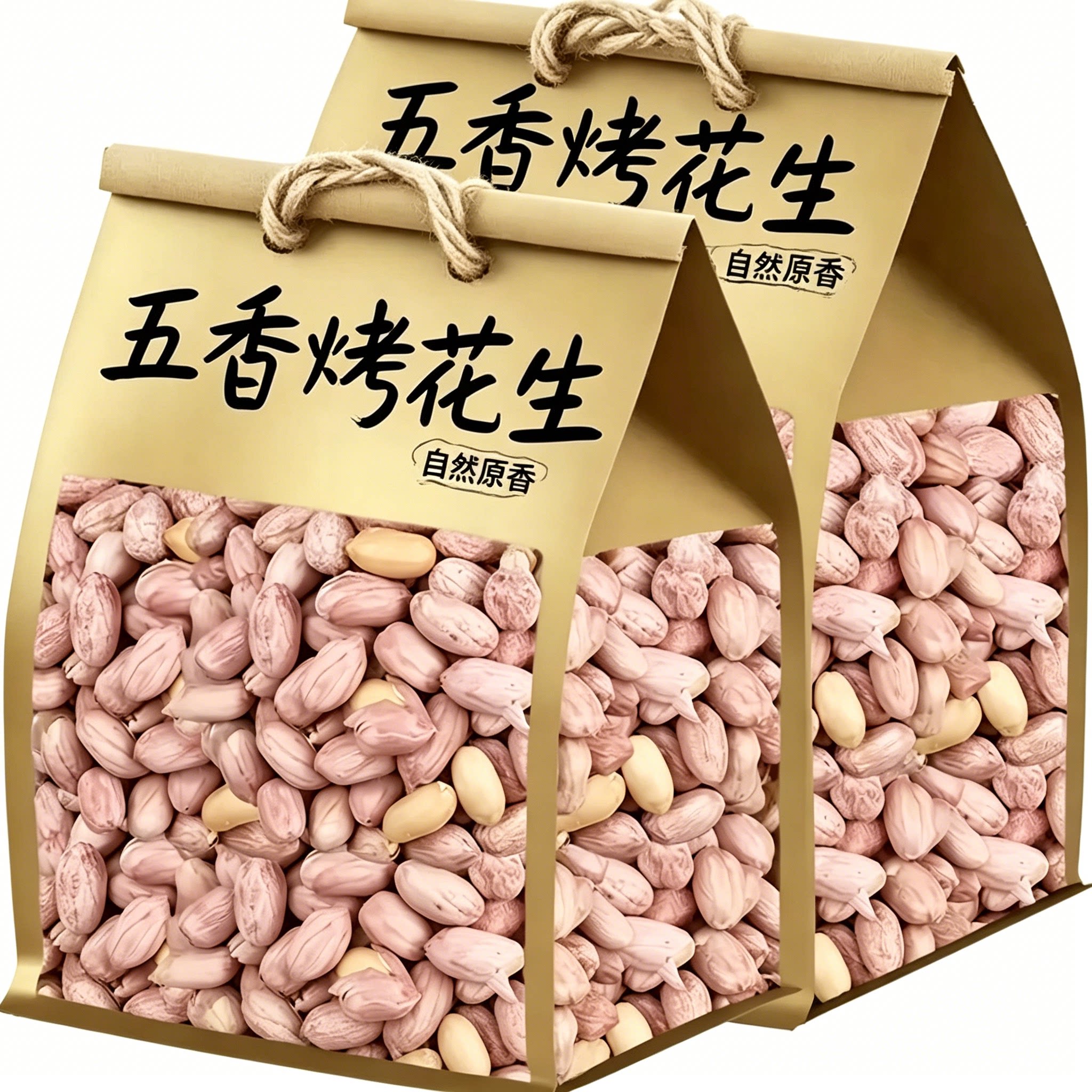 【无干燥剂】新五香花生米山东特产烤熟蒜香奶香原味休闲零食