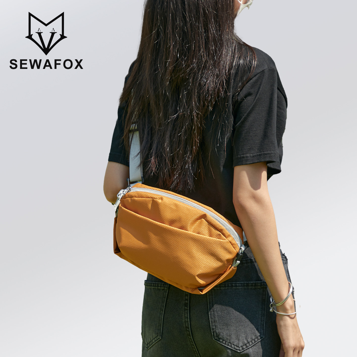 SEWAFOX/塞瓦狐多功能斜挎包男女大容量防水胸包户外轻量化单肩包