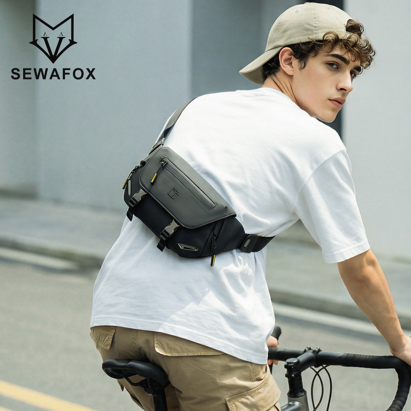 SEWAFOX男士潮牌户外骑行胸包