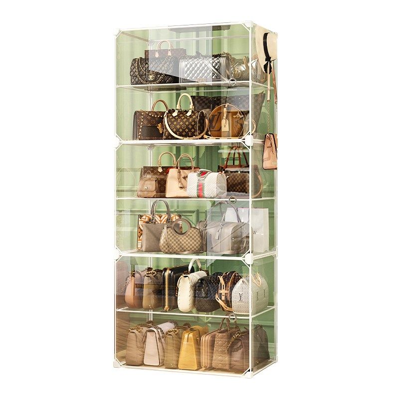 包包收纳柜家用收纳神器放包包透明展示装小包包的收纳盒置物架子