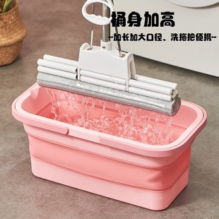可折叠拖把桶家用加厚水桶拖地桶长方形洗车涮地拖布平板拖把单桶