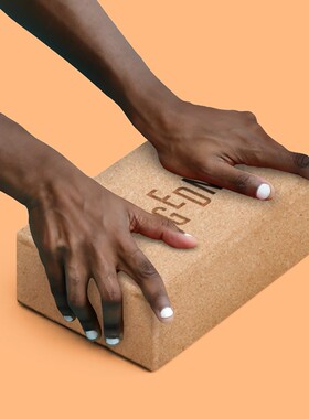 SIGEDN天然软木瑜伽砖女成人艾扬格高密度环保初学者专用辅助工具