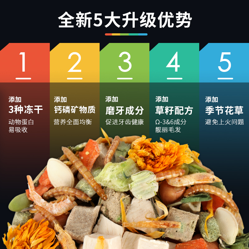 布卡星仓鼠粮食主粮营养鼠粮笼子饲料磨牙零食金丝熊食物用品