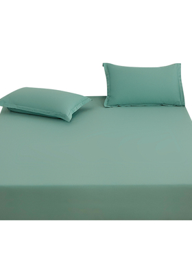 全棉床笠灰白蓝绿色28/32/35/38/40厚床垫保护套纯棉床罩1.8/2.2m