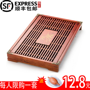 整块木茶盘简约家用小茶台储水式茶盘实木茶托盘沥水托盘功夫茶盘
