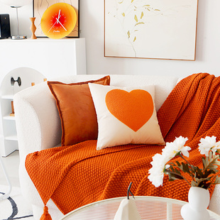 可爱沙发靠垫北欧简约圆点爱心抱枕套垫客厅靠背垫轻奢床头靠枕