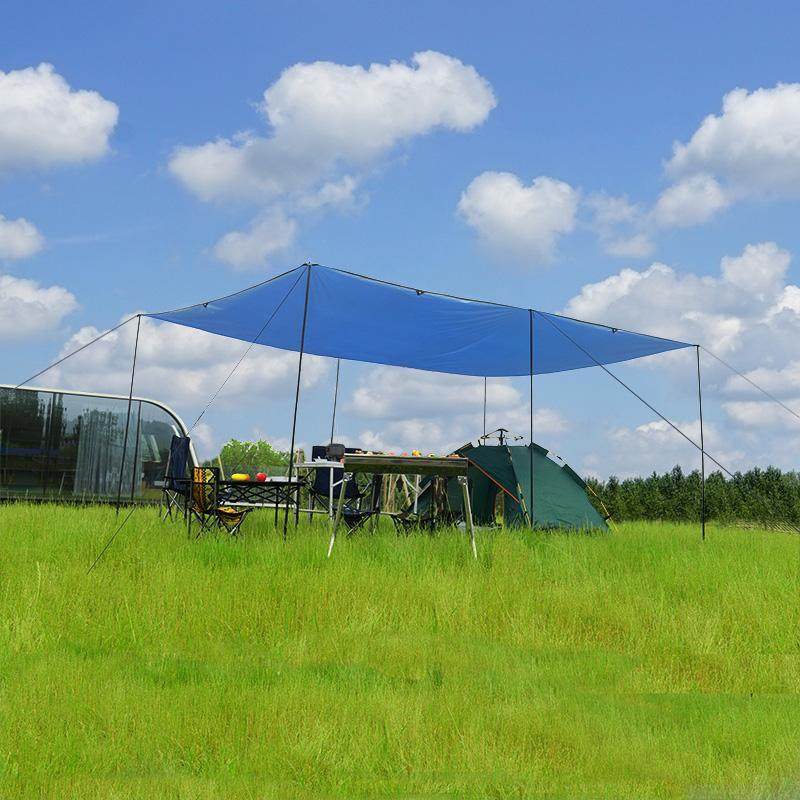 户外超大露营天幕帐篷防紫外线沙滩遮阳棚防水防雨防晒钓鱼凉棚布