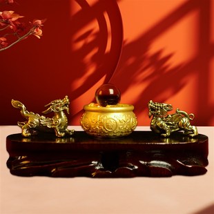 铜貔貅招财聚宝盆家用旺宅入户玄关家中客厅明财位生财聚财小摆件