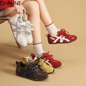 阿甘鞋 Daphne 冬季 透气网面百搭运动休闲鞋 达芙妮复古德训鞋 女款