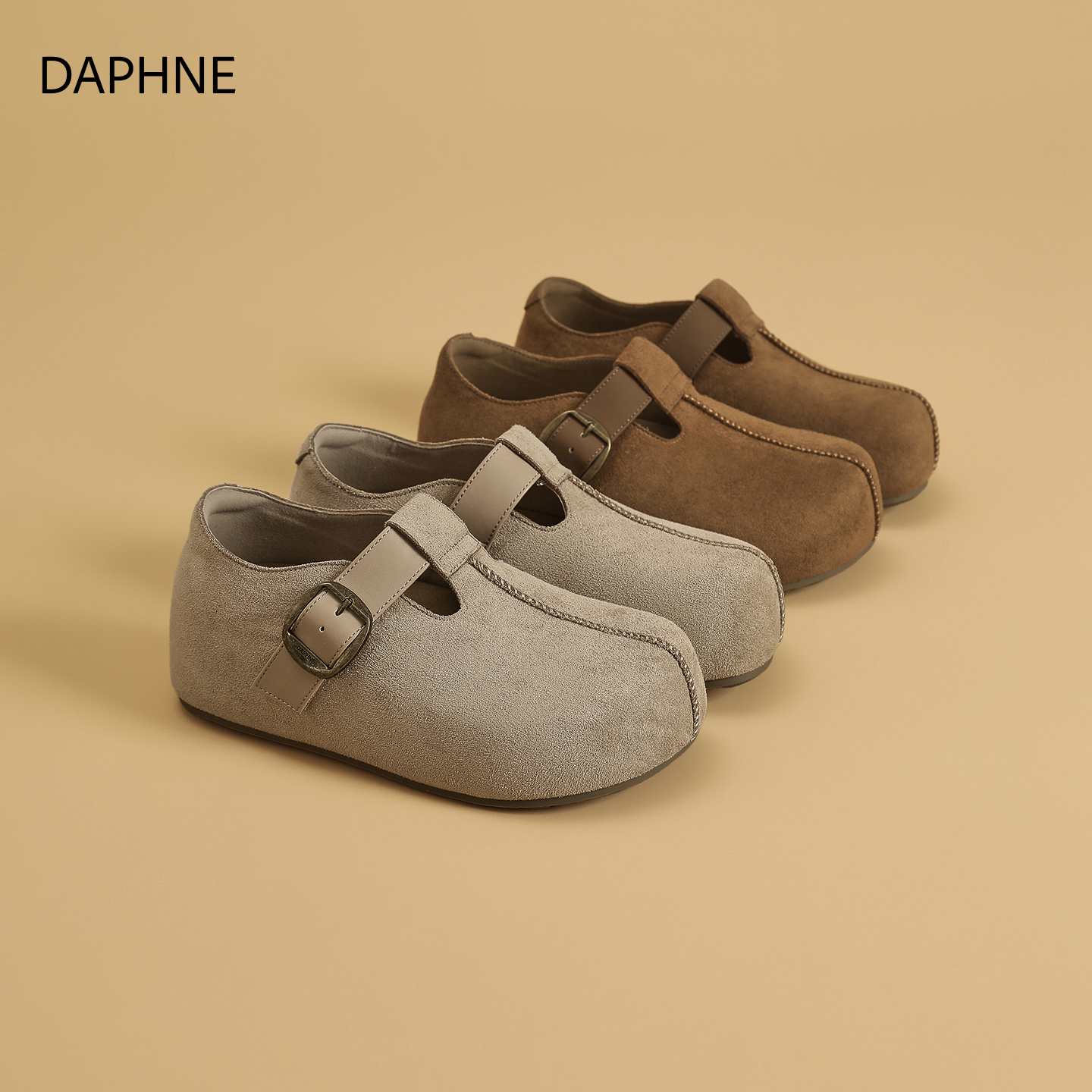 达芙妮时尚休闲单鞋软底勃肯鞋