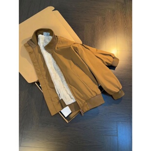 美式羊羔绒内里夹克棉服男款冬季加厚立领棒球服cleanfit工装外套