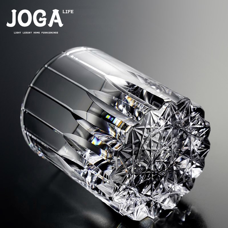 江户切子水晶杯K9无铅星芒杯礼物高级感洋酒杯轻奢威士忌酒杯