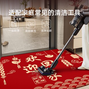 地垫喜庆入户门垫进门门外门口地毯脚垫新年 红色高级感轻奢新中式