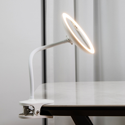 led化妆镜带灯学生宿舍补光镜子可夹台式桌面办公室便携放大梳妆