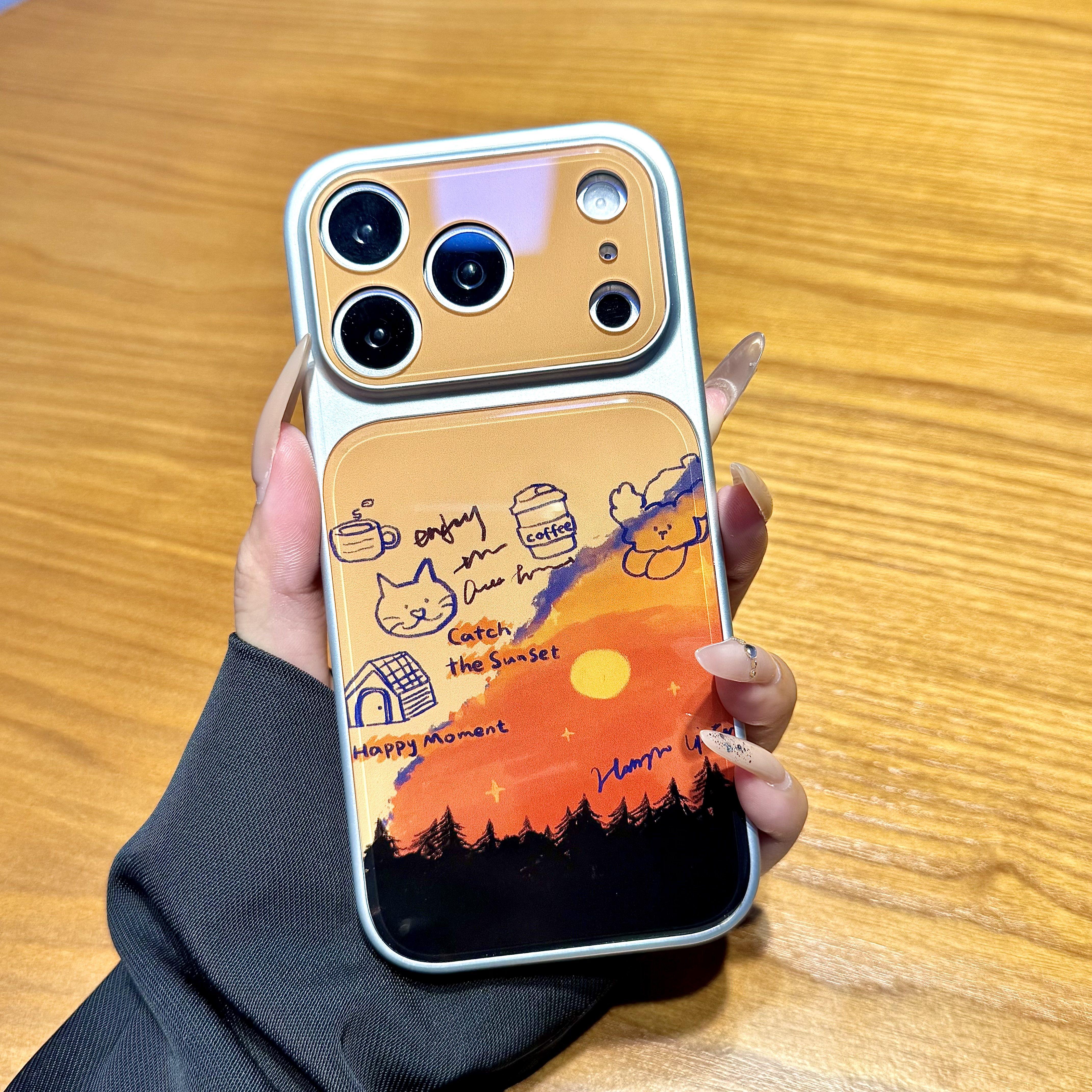 【殊色】日落风景适用于苹果17promax手机壳16Pro女新款iPhone15promax全包14Pro可爱13promax全包防摔保护套