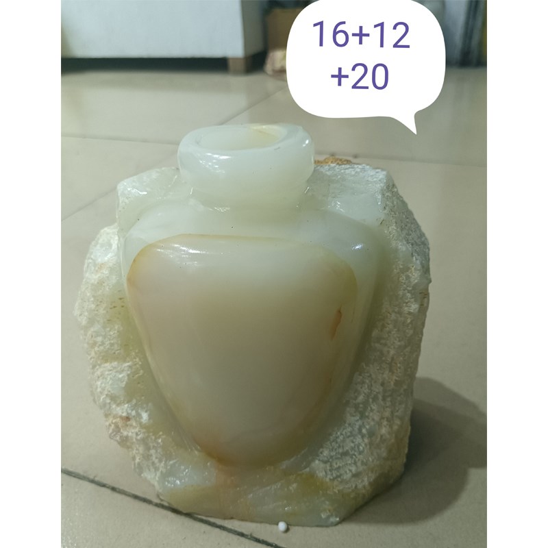 玉石花瓶桌面摆件小花瓶插花瓶家居客厅办公室装饰品支持定制