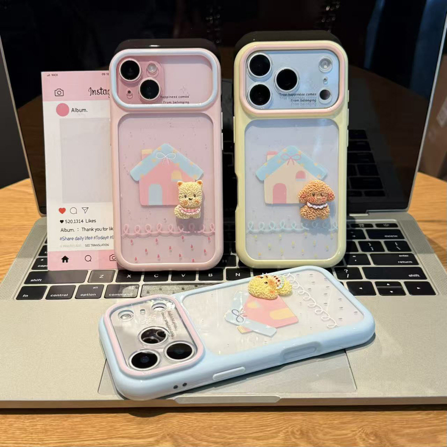 少女心房屋立体小狗适用苹果17promax手机壳iPhone16pro小米17华为mate80pura90K90nova15荣耀600x300magic8