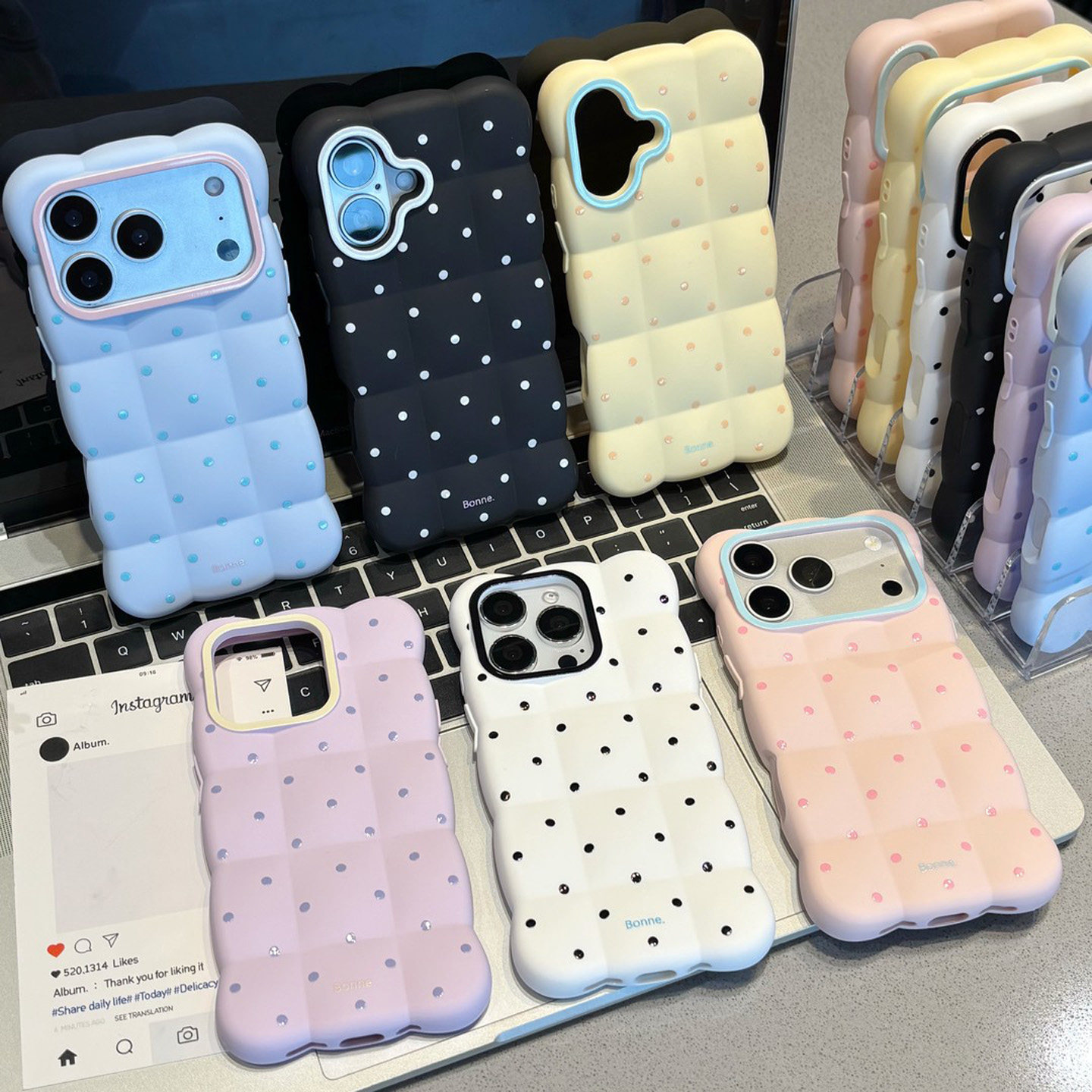 满屏波点云朵壳新款适用iphone18pro手机壳苹果17promax高颜值16pro超薄小众14高级男女13全包式防摔保护软套