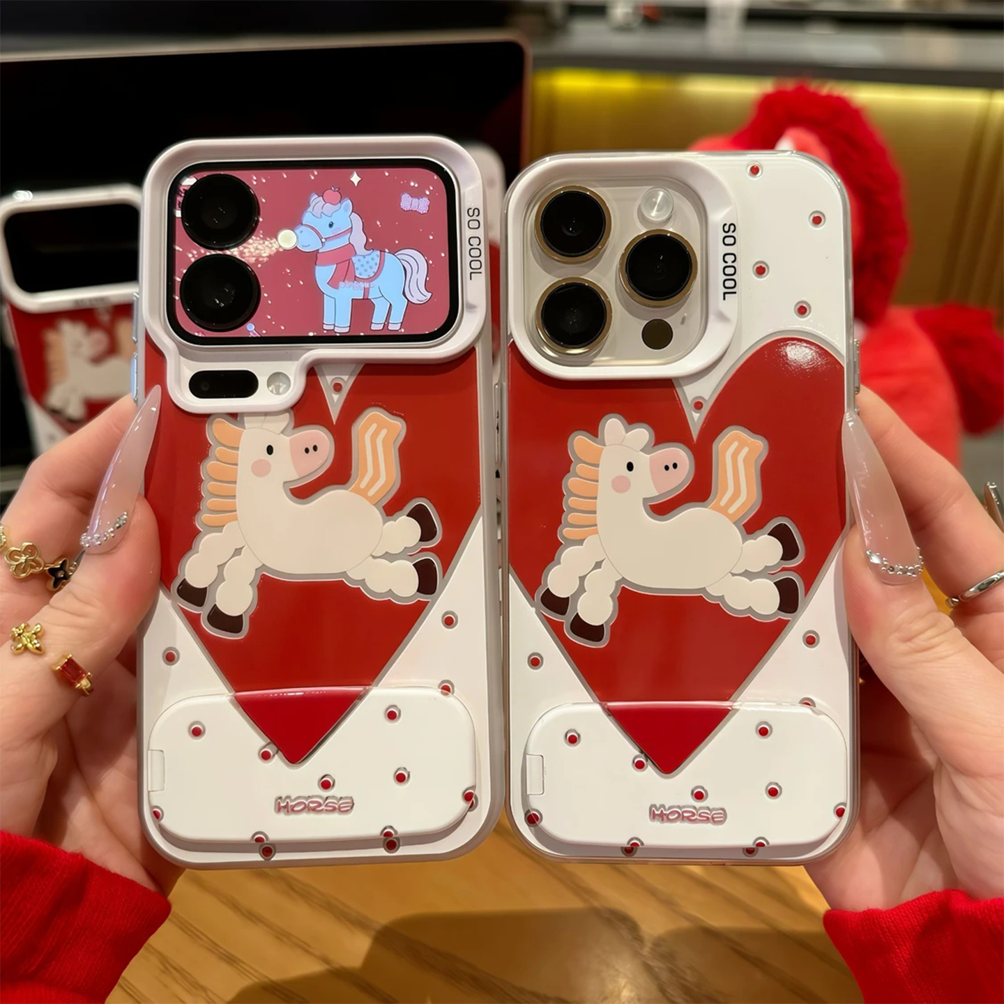 新年爱心小马超火马年适用苹果17Pro手机壳iPhone16max12小米15华为mate80pura70k90note14荣耀500x100iqoo13