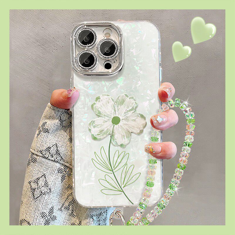清新小白花手链新款适用苹果17Pro手机壳iPhone16max小米15华为mate80pura80K90nova14荣耀500x300magic8s50