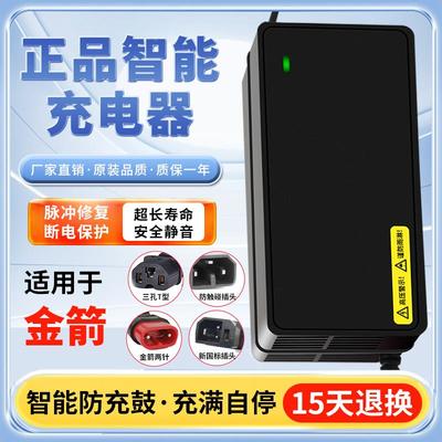 用金箭原装电动车电瓶充电器48VV1箭2AH48V20AH6072V3适0AH金金箭