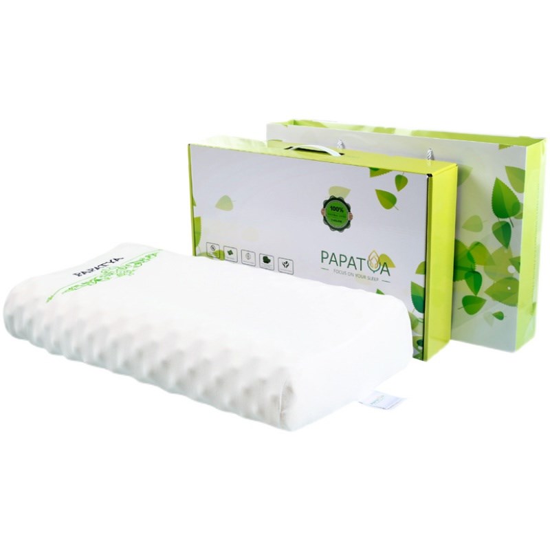 泰国papatya乳胶枕护颈椎按摩枕高低颗粒防螨睡眠家用单人型