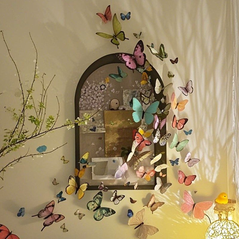 毛毡板墙蝴蝶梦影照片墙背景板羊毛毡墙拍立得照片相片挂墙作品展,文具电教/文化用品/商务用品,软木板/照片板/毛毡板,淘宝优惠券,粉丝福利购,淘宝优惠卷